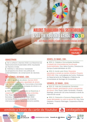  CICLO DE CONFERENCIAS ONLINE: MULLERES TRABALLANDO POLA SUSTENTABILIDADE