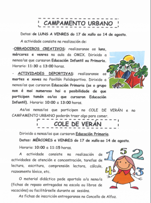 ACTIVIDADES DE VER&Aacute;N