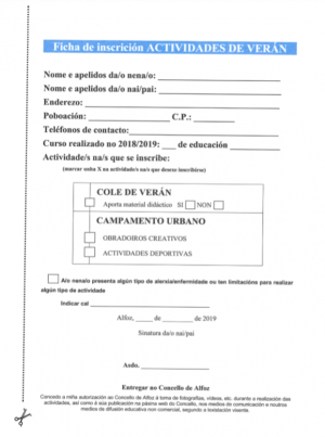 ACTIVIDADES DE VER&Aacute;N