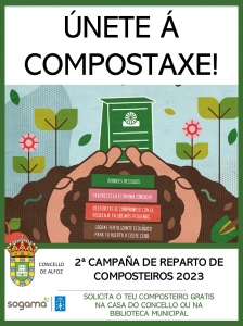 2ª CAMPAÑA DE COMPOSTAXE 2023. NOVO REPARTO DE COMPOSTEIROS DOMÉSTICOS.